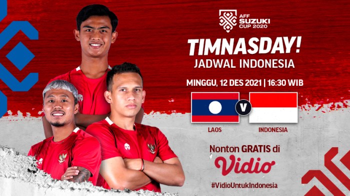 Rekap pertandingan dan sorotan Indonesia vs Laos Piala AFF